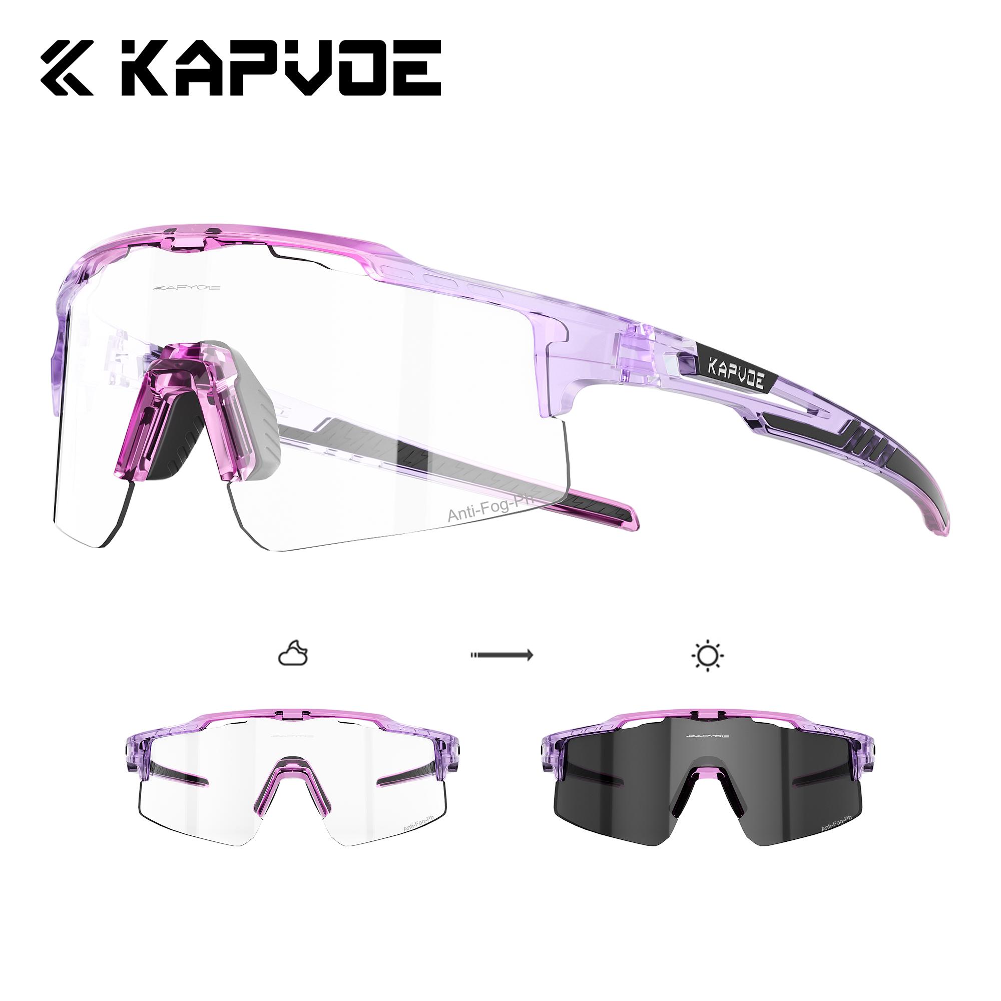 KAPVOE Photochromic Hiking Eyewear Cycling Sunglasses Women Night Cycling Glasses Men s Bike Sports Outdoor UV400 Bike Goggles