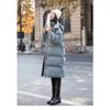 Korean-style Loose-fit Winter Down Cotton Coat for Women, Mid-length Thickened Hooded Jacket