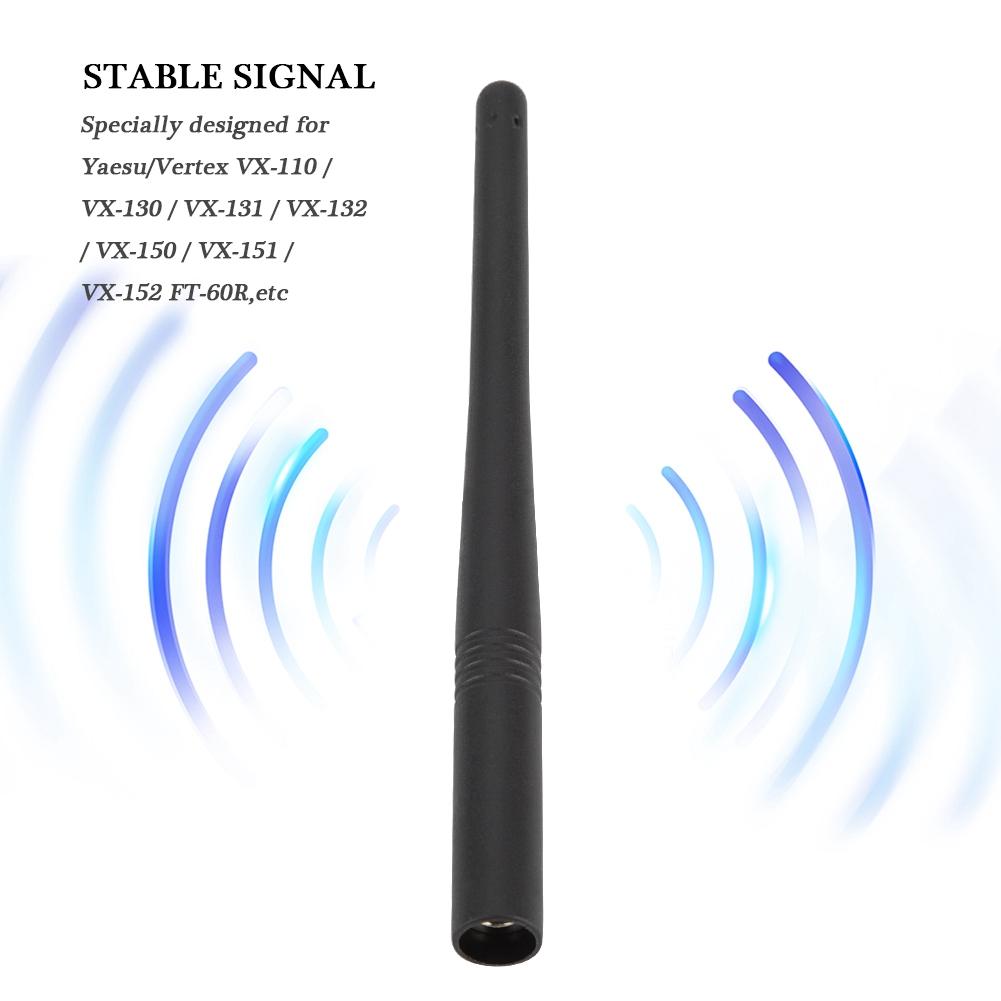 VHF High Performance Flexible Stable Signal Soft Rubber Black 15.5cm 2 Pack for VX Series Radios