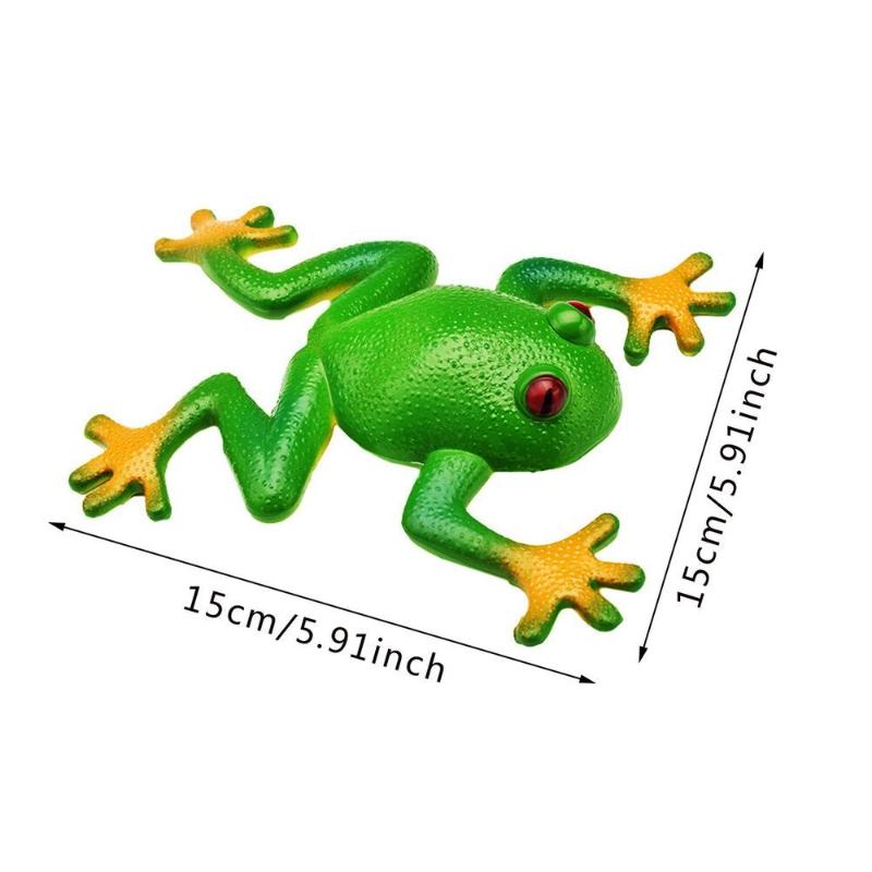 Tricky Decompress Frog Toy Simulation Frog Model Soft Rubber Fake Frog Sensory Game Excellent Gift for Children Funny Mischief
