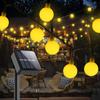 Guirnalda de luces solares para acampar al aire libre 200 Led pequeña bola de luz jardín decoración de fiesta de Navidad impermeable solar luz de cuento de hadas decoración del patio