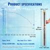 Deep Well Submersible Pump Stainless Steel Water Pump 750W 230V 7.1 m³/h