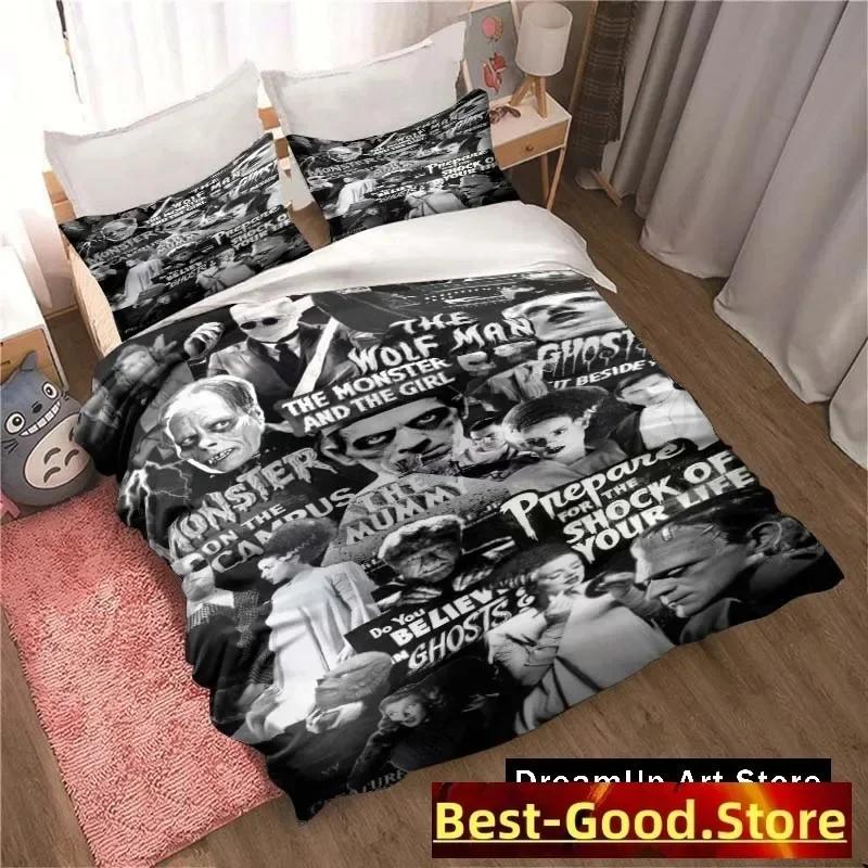 B-Bride of Frankenstein Bedding Set Printed Bed Set With Pillowcase Bed Duvet Cover Soft Single Double Queen Super King Size