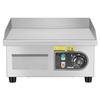 Commercial Electric Griddle, 355 x 300 mm, 2000W, 50-300°C Adjustable Temp Control, Stainless Steel Countertop Full Flat Top Grill with 2 Spatulas and