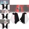 Versatile Scary Clown Cosplay Costume With Elegant Black And White Cloak For All Gender Adults