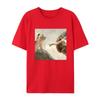 Mythical Oil Painting Cat Funny Fun White Casual Tshirt Mens and Womens Luxury Brand Top