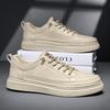 Fashion Men's Leather Casual Sneakers Outdoor Breathable Shoes Soft Low-top Working Shoes