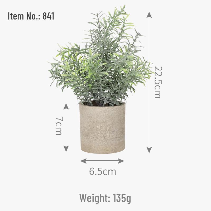 Artificial Bonsai Tree with Pot - Decorative Desktop Ornaments and Simulation Green Grass Ball for Office, Dining, or Cafe Decor.