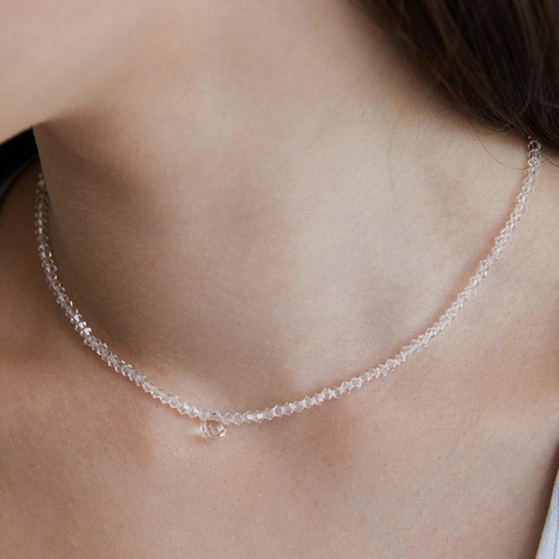 TATIANA (925 Silver) Crystal Mirror Ball Necklace NZ2412