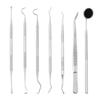 1Pc Dental Tools Kits Clean Scraper Tooth Cleaner Tool Mouth Mirror Tweezers Probe Probe Hook Double Heads Dentist Instrument