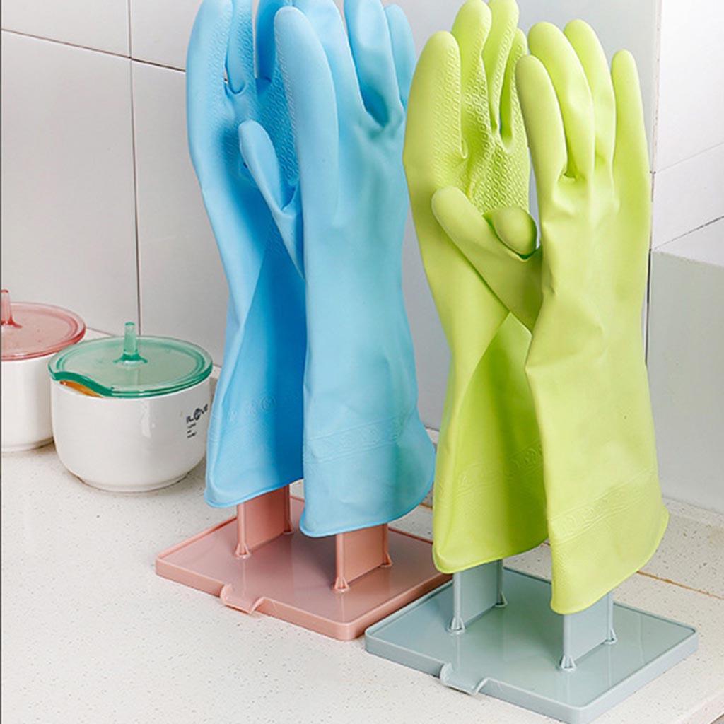 Plastic Household Gloves, Drying Rack, Removable Rag, Kitchenware Storage Rack