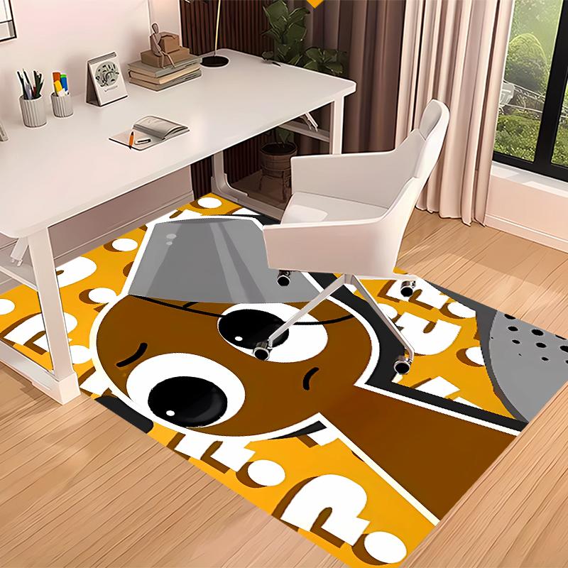 1pc Sprunki9 Print Area Rug - Soft, Washable Non-Slip Indoor Mat for Office Chairs, Living Room, Home Office Decorative Rug