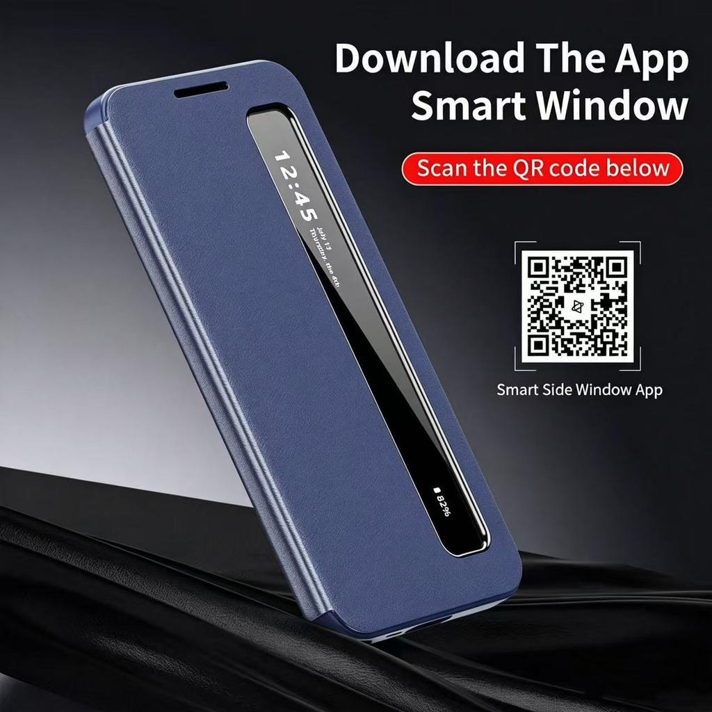 Oryginalne Skórzane Etui Smart z Okienkiem Dotykowym Flip Shell dla Samsung Galaxy S26 S25 S24 S23 S22 Ultra A57 A56 A55 Fundas