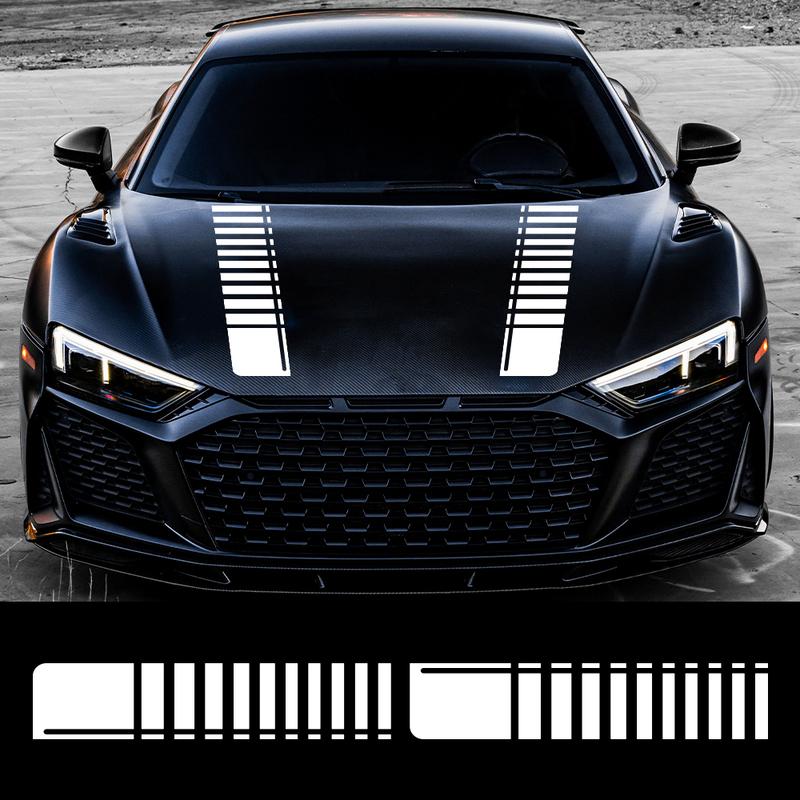 Car Engine Hood Modified Sticker Racing Stripe Sport Style Vinyl Decal For Cars Vans SUV Trucks Off-road Decoration Accessories