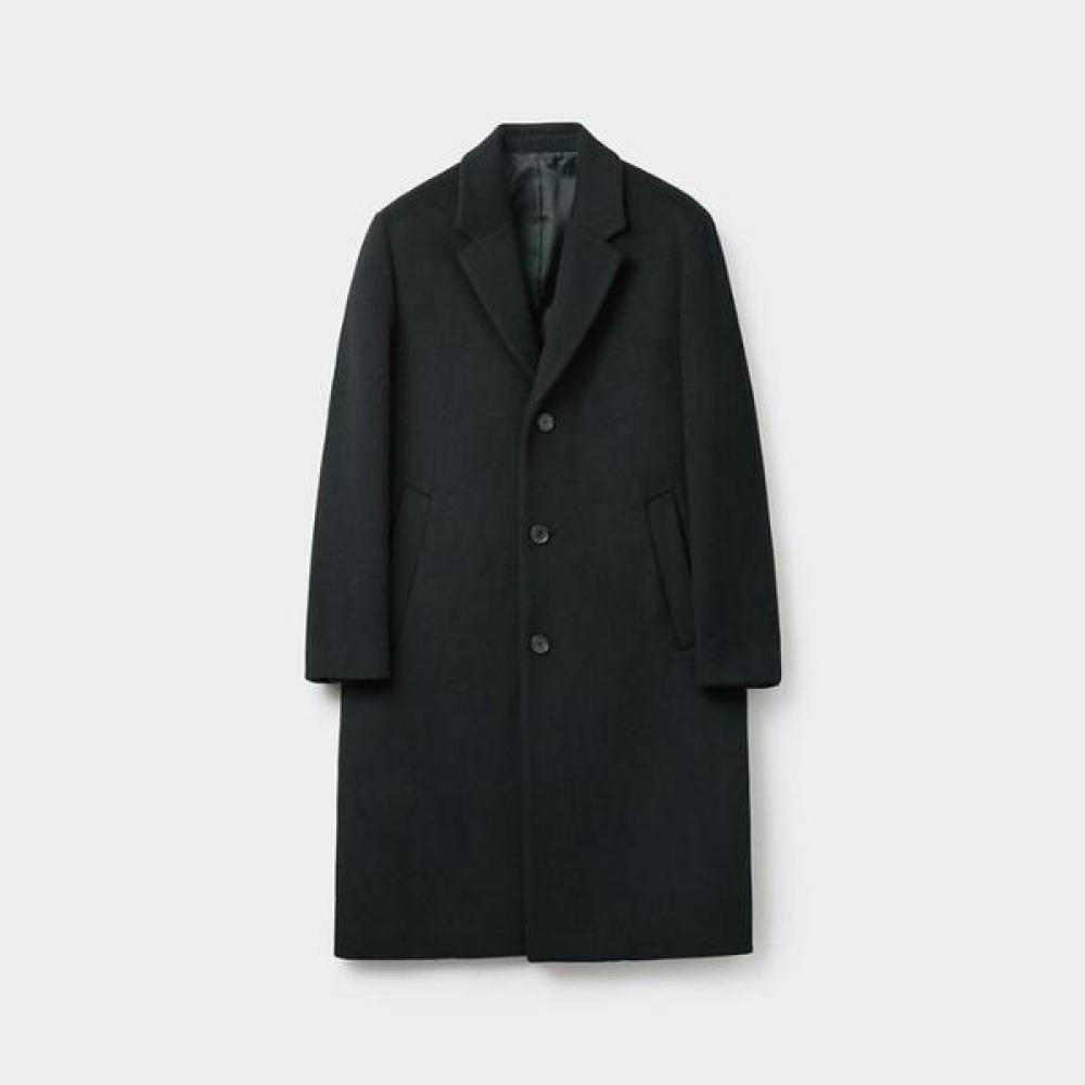 Customellow Black Wool Chesterfield Coat Black C9caw25613bkx Black/S