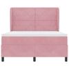 Box Spring Bed with Headboard Pink 190 x 140 cm Velvet