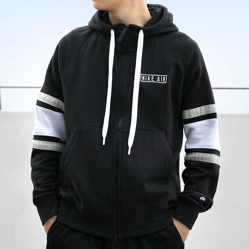 Nike Paneled Fleece-Lined Hooded Jacket Men Jackets Black BV5150-010