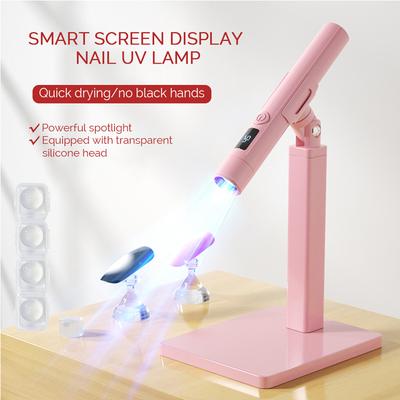 UV-Nagellampe, Trockner mit Halter, tragbare Mini-UV-LED-Lampe für Nägel, Gel, Schnelltrocknungslicht, Handheld-Manikürelampe mit LED-Bildschirm