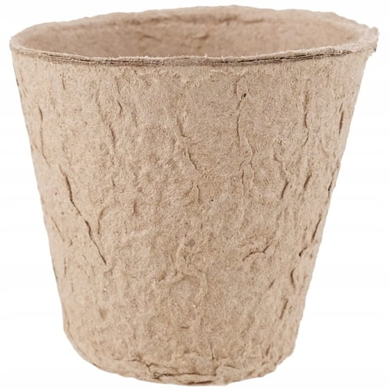 Set of 20 round seedling pots 8cm Biodegradable and natural