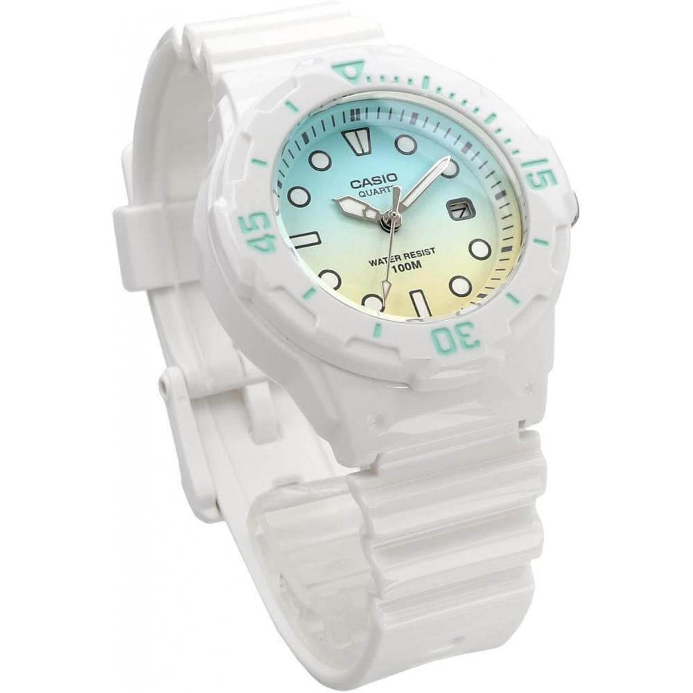 Casio Ladies Analog Watch Gloss White Pastel Blue Gradient Lrw 200h 2e2v
