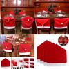 Christmas Decor Nonwoven Fabric Chair Cover With Festive Red Design For Holiday Dining