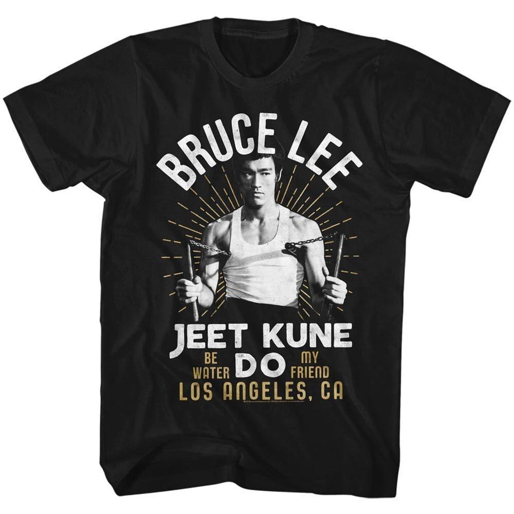 Bruce Lee Wht Gold Black Icon Shirt XL