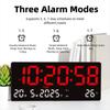 Large Digital Wall Clock 12/24H Electronic Table Clock Multifunctional LED Alarm Clock  Living Room