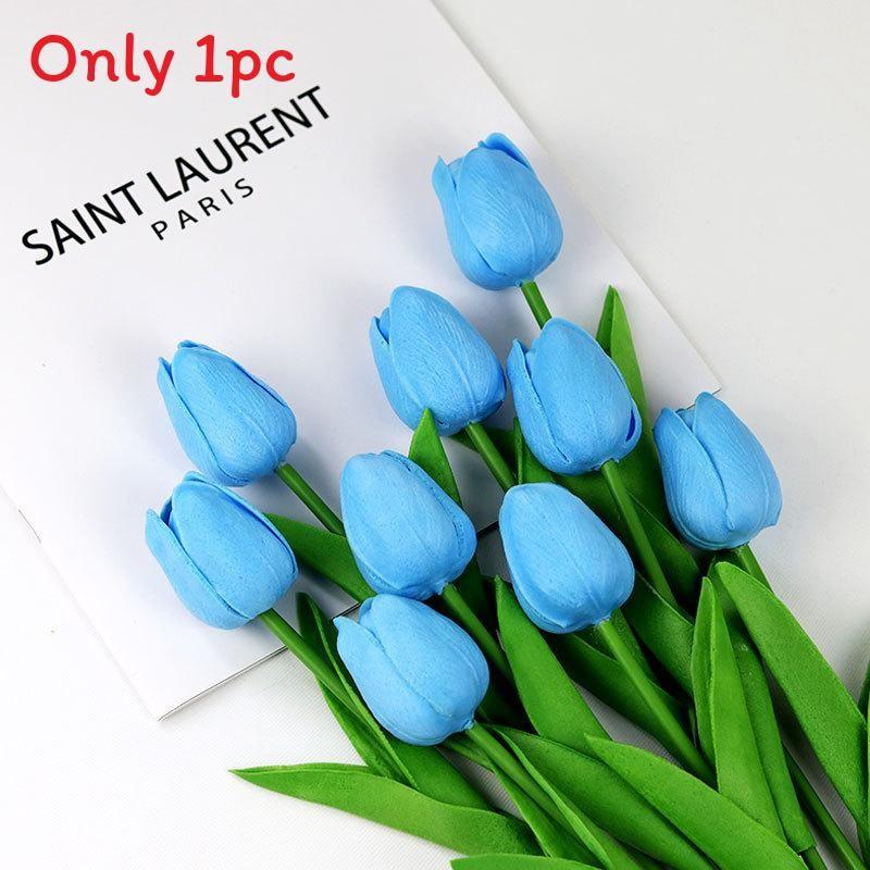 Tulip Pu Artificial Flowers For Wedding Decor Home Styling Props Photo