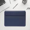 Laptop Sleeve 15 16 Inch Dust Cover Carrying Case Business Adjustable Stand PU Leather