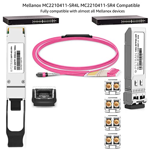 OPSTRAN 40GBASE-SR4 QSFP+ Optical Transceiver Module Compatible with Mellanox MC2210411-SR4L and MC2210411-SR4, 850nm 150m DDM MTP/MPO-12 MMF