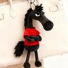 Tianxuan Black Horse Plush Toy Bag Charm Keychain Doll Clothes Doll Children'S Toy