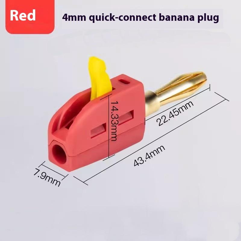 1Pcs High Current 32A Banana Plug 4mm Solderless Quick Wire Connector Terminal Block Power Testing Instrument Plug