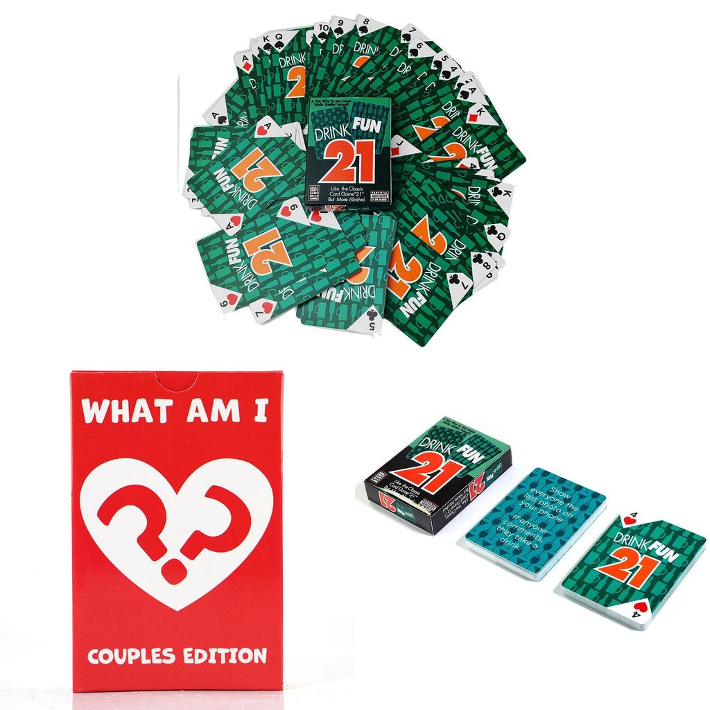 Drink Fun 21 Couple Card Game With Playing Cards For Romantic Parties And Family Gatherings