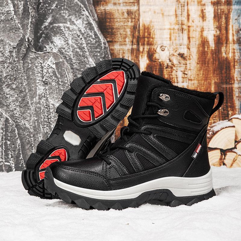 Fashion New Winter Cold Resistance Women Boots Keep Warm Men's Snow Boots Couple Lace-up Outdoor Waterproof Hiking Boots Femme Size 45
