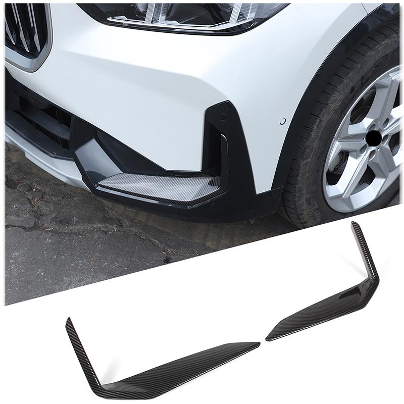 For BMW X1 U11 2025 2025 ABS Carbon Fiber/Black Car Front Rear Blade Trim Light Eyebrow Wind Knife Bumper Cover Accessories