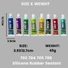 Silikone Industriel Lim 45g K-703 704 705 706 RTV Silikonerubber Sort Hvid Gennemsigtig Elektronisk Komponent Forsegling Lim