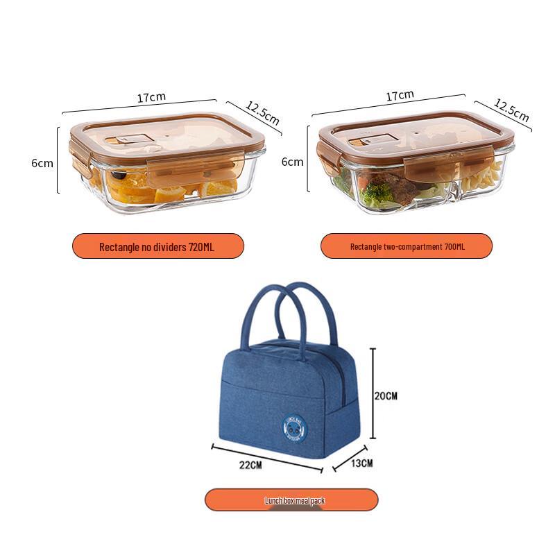 Cilock Heat-Resistant Amber Glass Lunch Box Set