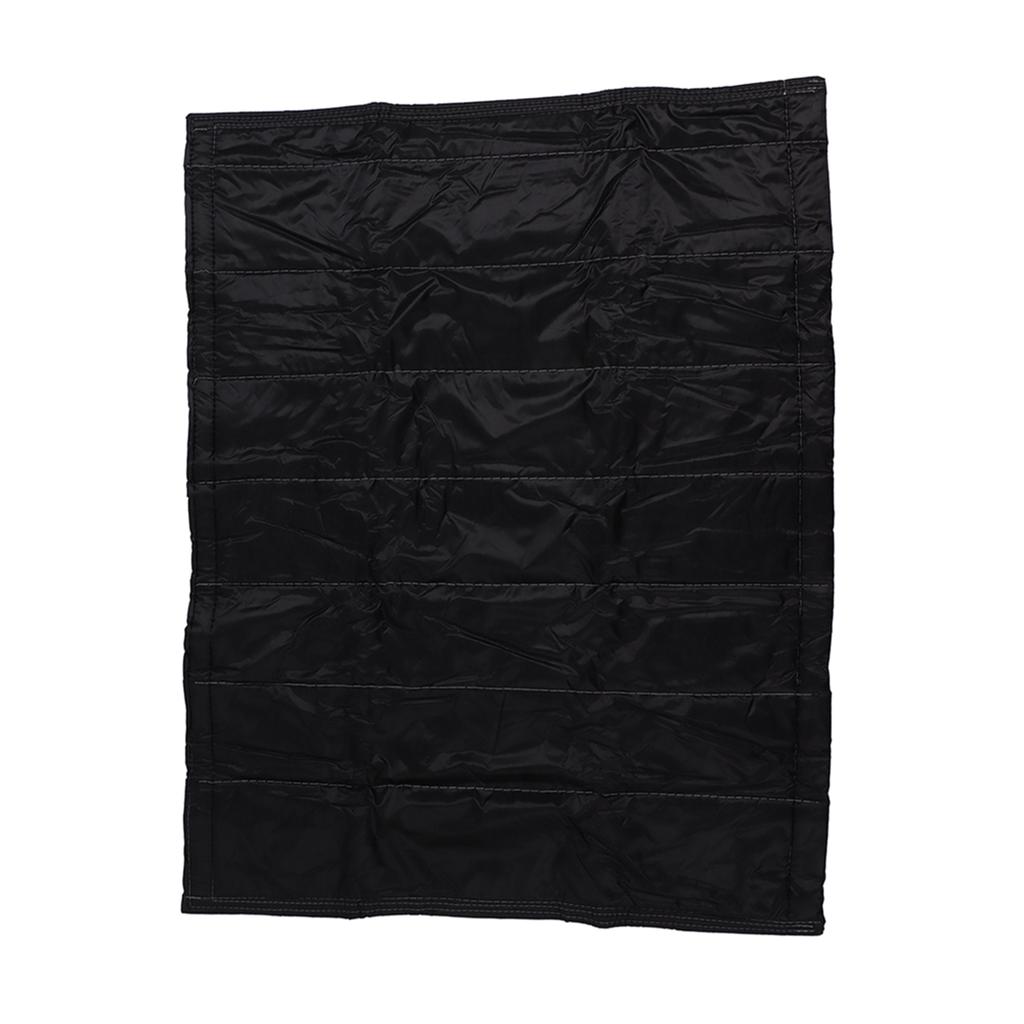 Fireplace Blanket Black Oxford Fabric 2 Layers Cotton Hook and Loop Fireplace Draft Stopper for