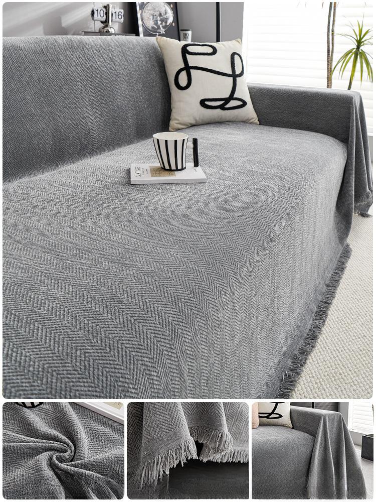 

Кремовый чехол для дивана, полотенце, Four Seasons 2024, новый водонепроницаемый чехол для дивана из кожи с защитой от царапин, универсальный полный чехол 90x180 серый