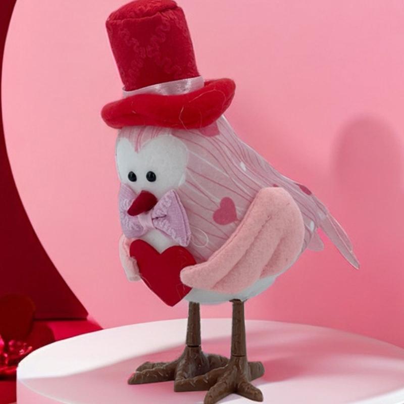 Valentines Day Decorations Bird  Ornament Figures Tiered Tray for Party Table Home Mantel Decorations