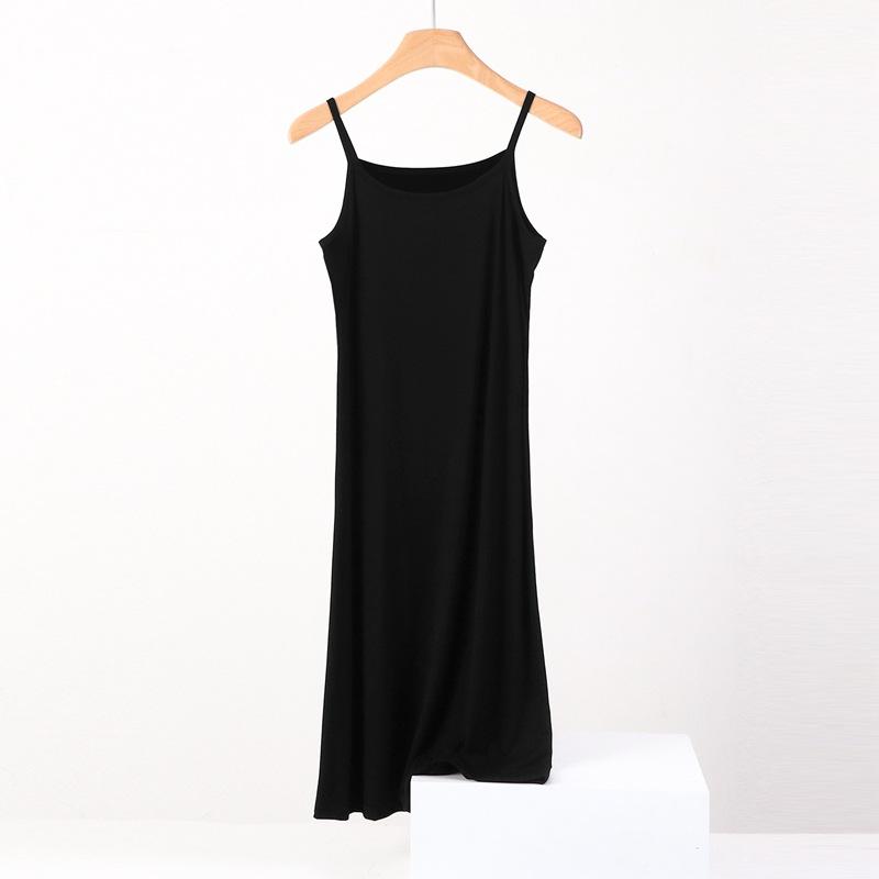 Summer Women's Sleeveless Camisole Dress Plus Size Loose Casual Inner Long Bottom Dress