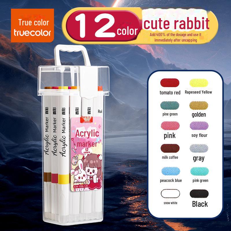 Netoxické akvarelové fixy: Umělecké fixy s věrnými barvami pro mateřskou školu, stohovatelné akrylové štětce