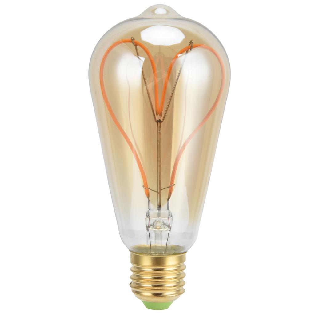 Vintage Light Bulb E27 4W High Light Transmittance Flexible Spiral Filament Adjustable Brightness Warm Light LED Bulb