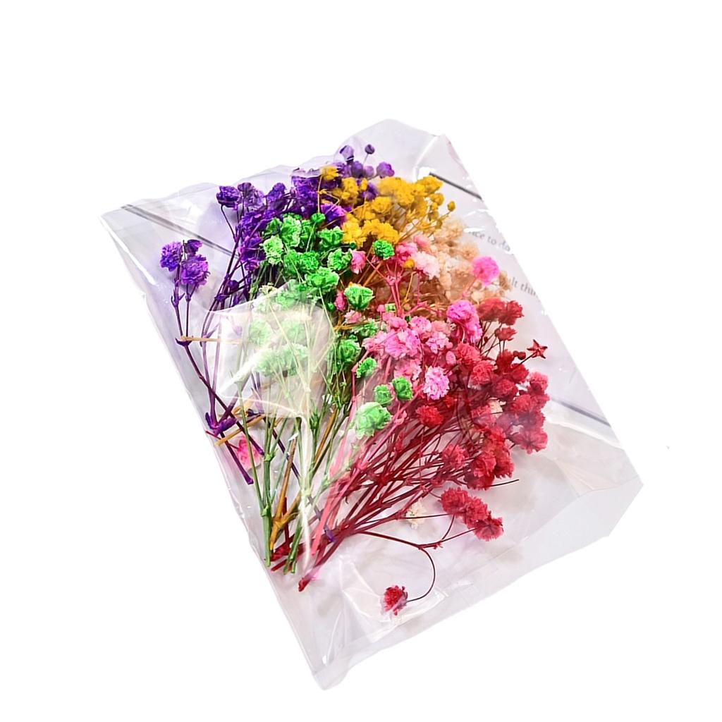 Bukiet z suszonego gipsówki i hortensji zatopionych w żywicy, wieczna dekoracja kwiatowa do domu, prezent ślubny