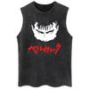 Anime Vest Printed Washed Retro Sports Fitness Casual Shortsleeved Loose Large Size Summer