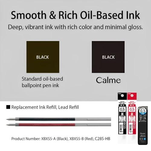 Pentel Multifunctional Ballpoint Pen Calme Ballpoint Pen 0.5 Sharp 0.5 Grayish White XBXAW355W