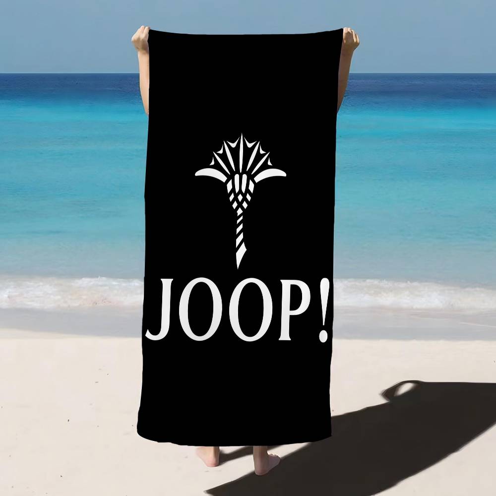Mode Logo J-Joop.png Mikrofaserdecke Schnelltrocknende Strandtücher Übergröße Druck Super Saugfähige Pooltuchdecke