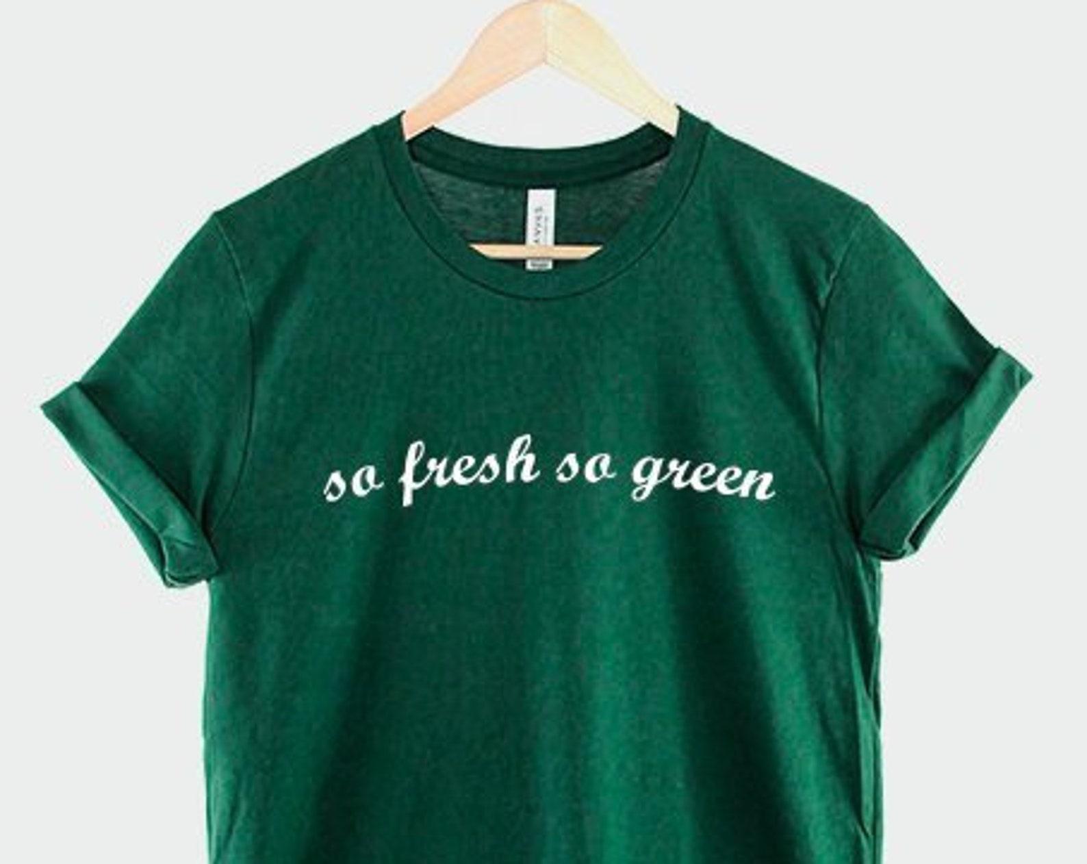 So Fresh So Green T-Shirt, Funny Vegan Shirt, Vegetarian Graphic Tee, Vegan Lifestyle Top, Gift for Vegan 3XL