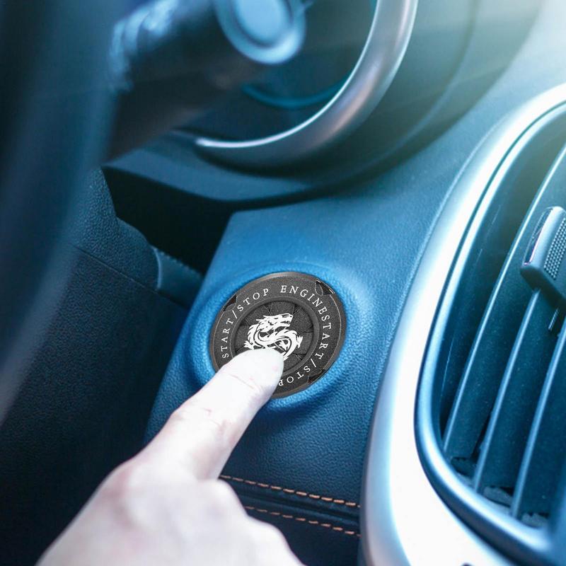 Engine Start Stop Button Cover Alloy Ignition Switch Protection Caps One-key Start Rotating Protective Automobile Decoration