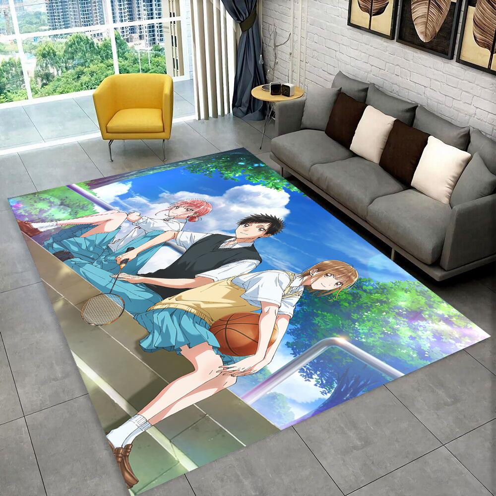 3D Cartoon Blue Box Ao No Hako Love Anime Hina Carpet Rug for Home Living Room Bedroom Sofa Doormat Decor,kid Non-slip Floor Mat